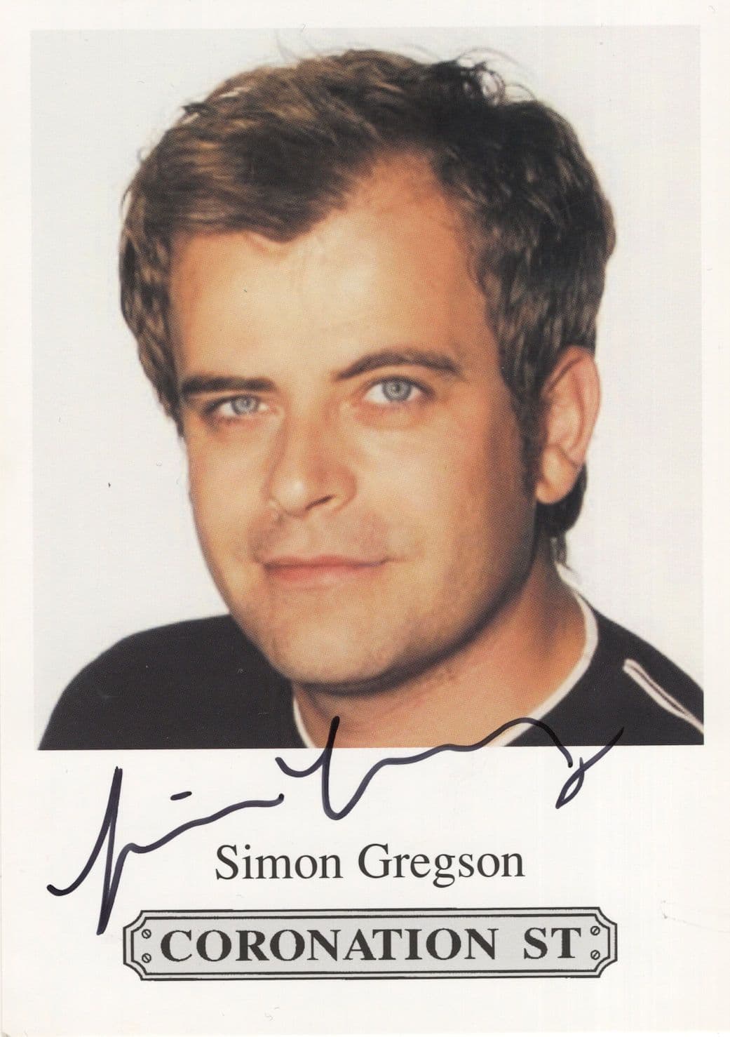 Simon Gregson Coronation Street ITV Hand Signed Cast Card Photo