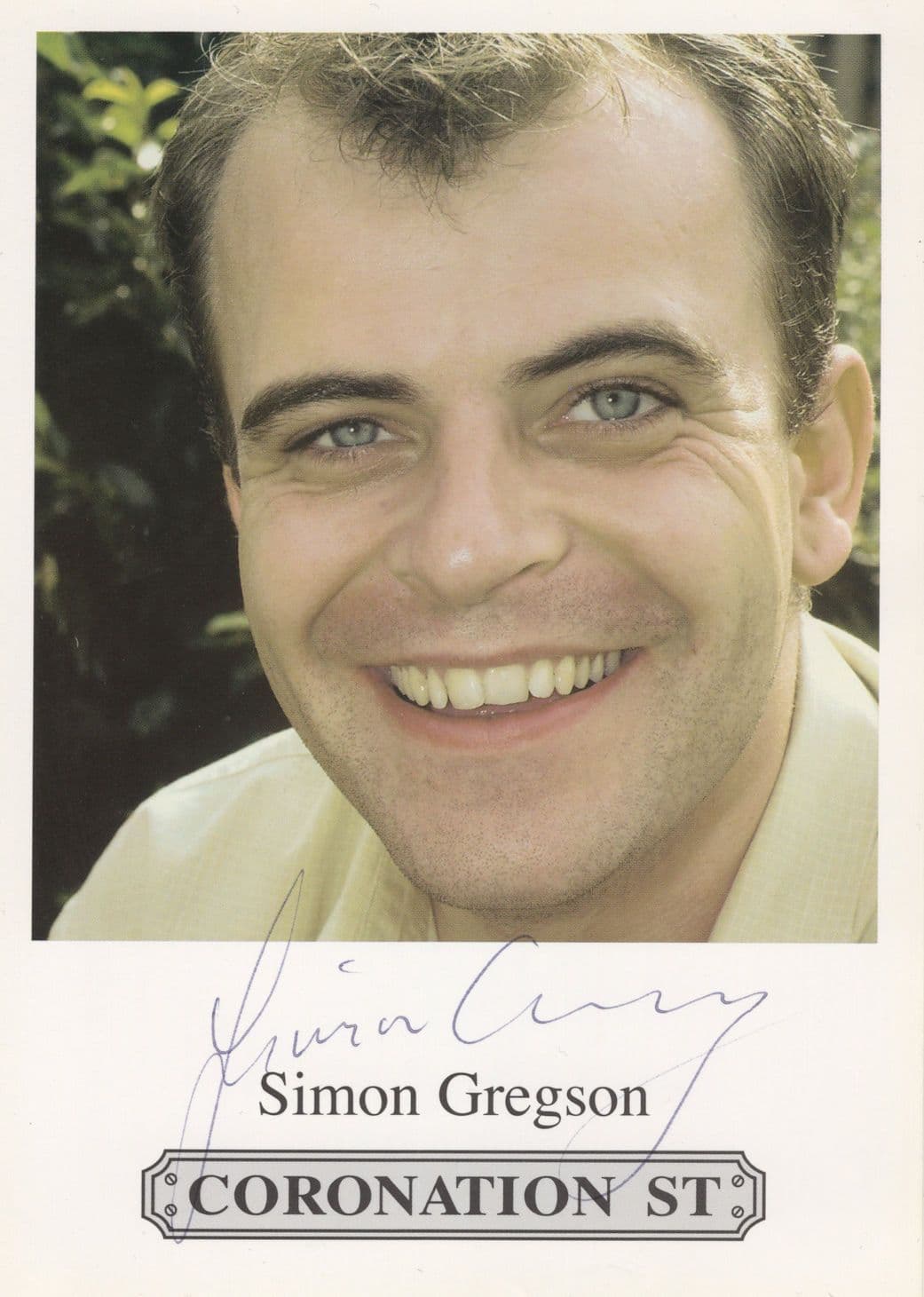 Simon Gregson Rare Hand Signed ITV Coronation Street Cast Card Photo