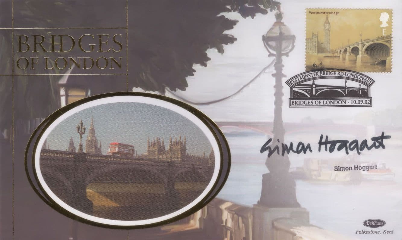 Simon Hoggart BBC Radio 4 The News Quiz London Bridge Hand Signed FDC