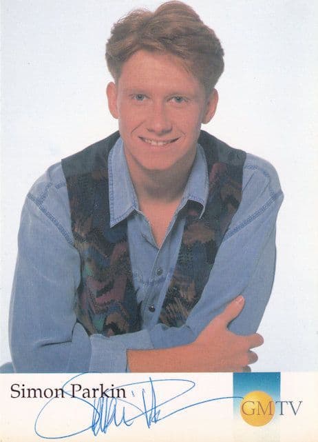 Simon Parkin GMTV Presenter Hand Signed Cast Card Photo