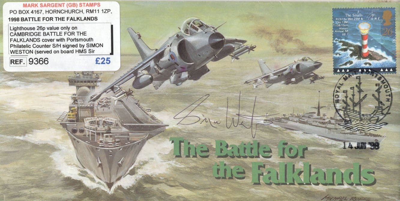 Simon Weston Falklands War Hero LTD TO 20 Hand Signed FDC SEALED