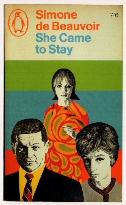 Simone De Beauvoir She Came To Stay 1966 Book Postcard