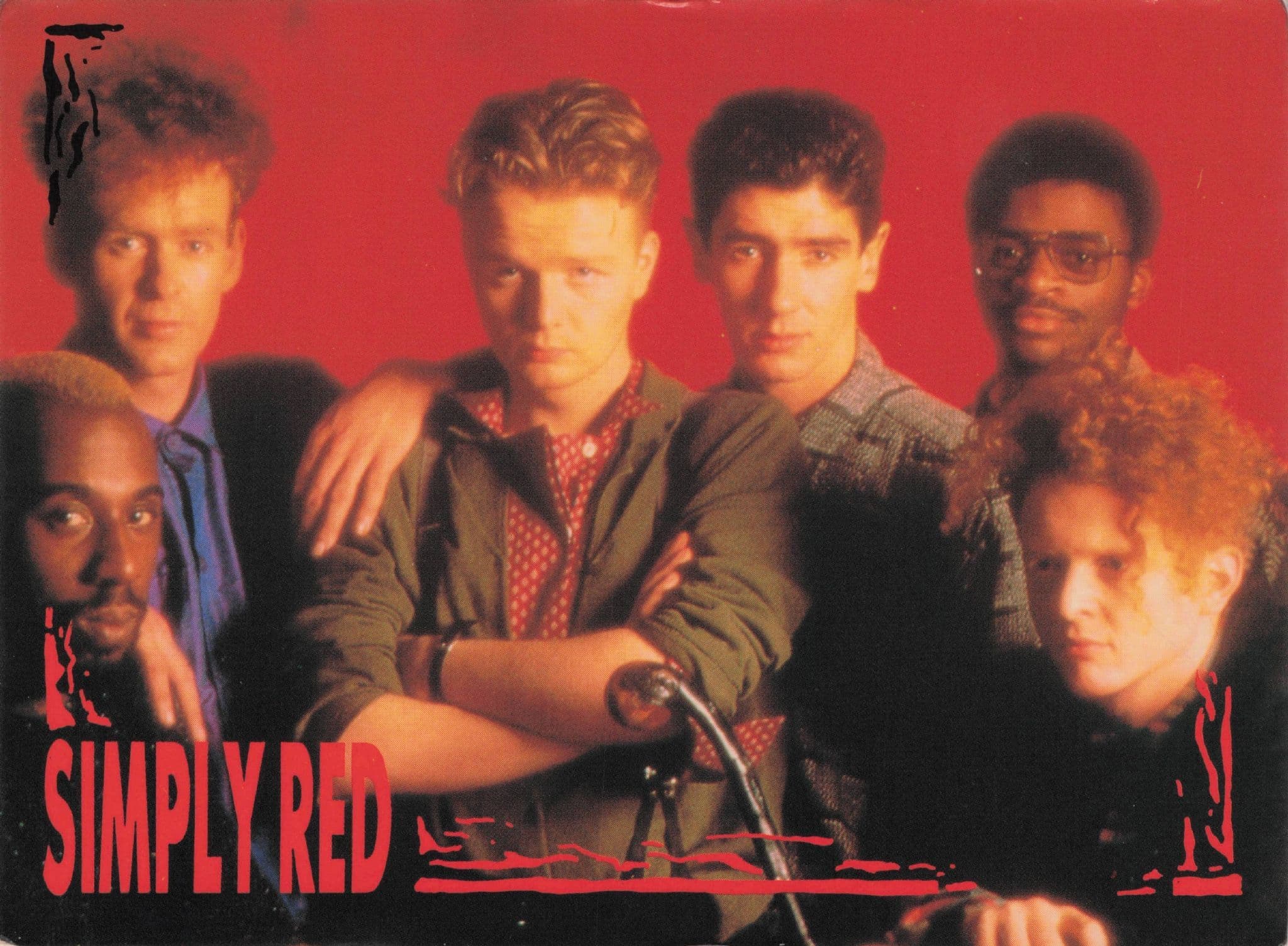 Simply Red Music Photo Rare Reflex Marketing Postcard