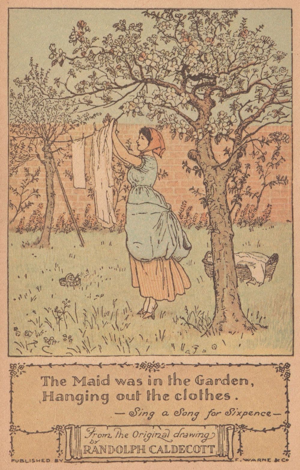 Sing A Song Of Sixpence Randolph Caldecott Comic Postcard