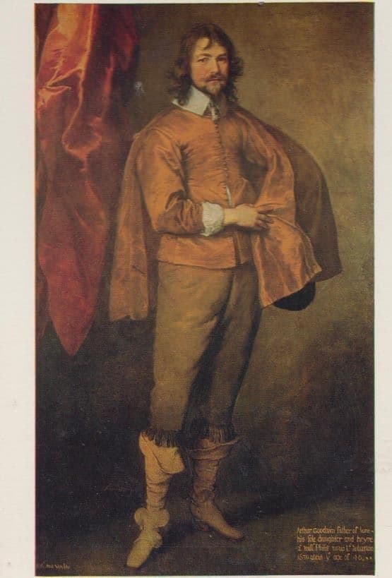 Sir Anthony Van Dyck Arthur Goodwin MP Devon Art Chatsworth Painting Postcard