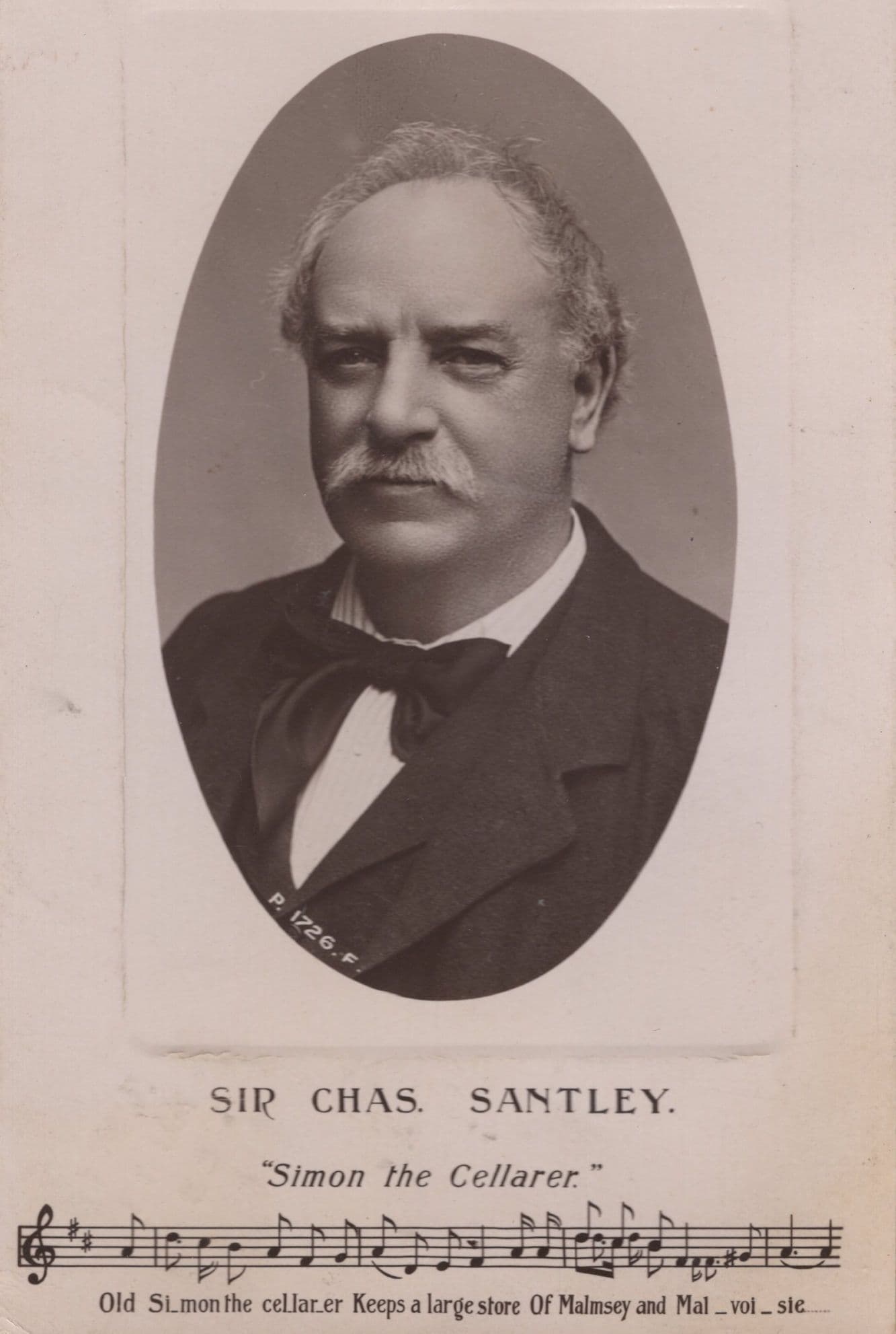 Sir Charles Santley Opera Singer Sheet Music Old RPC Postcard