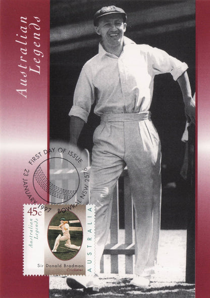 Sir Donald Bradman At Sydney Cricket Ground Australia FDC Postcard