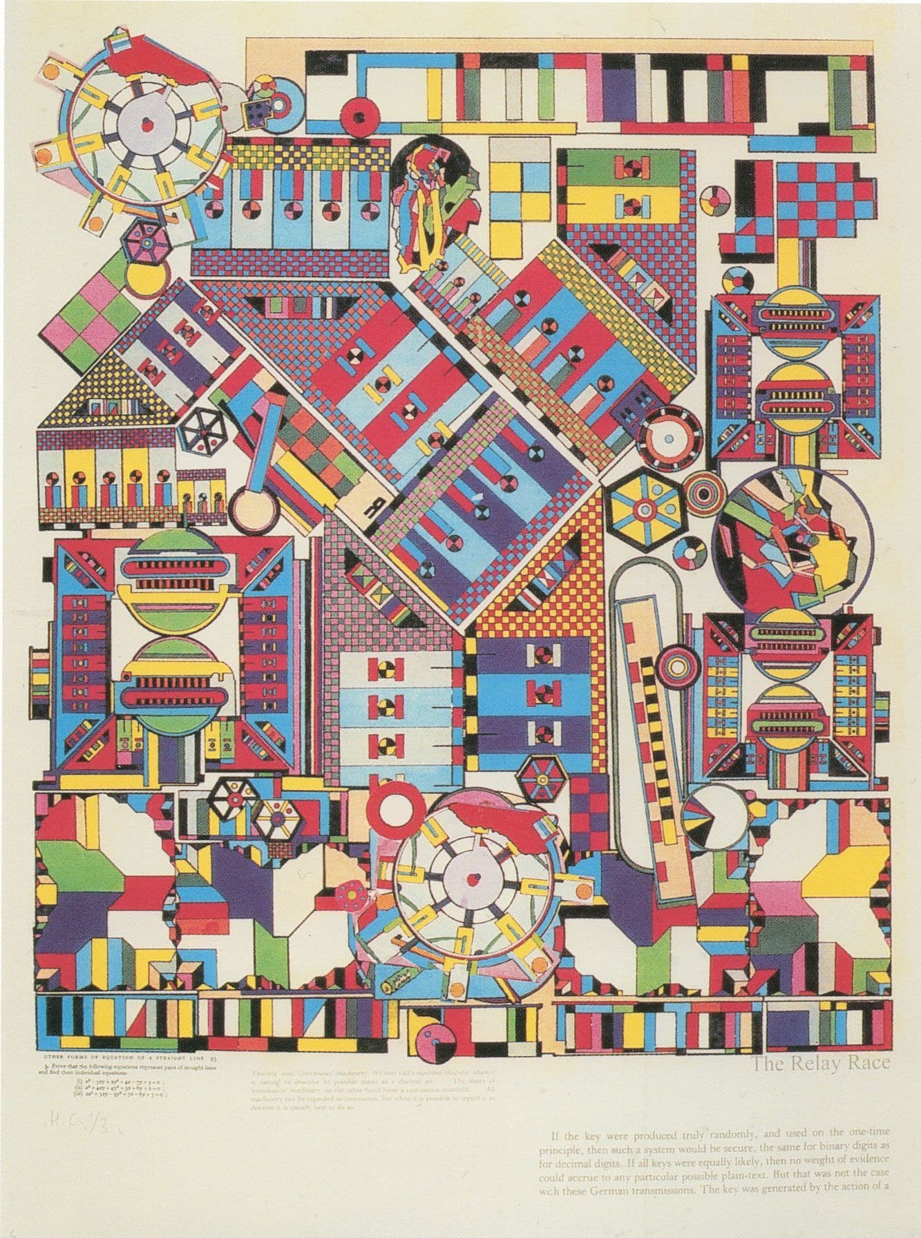 Sir Eduardo Paolozzi Image 4 From The Turning Suite Painting Postcard