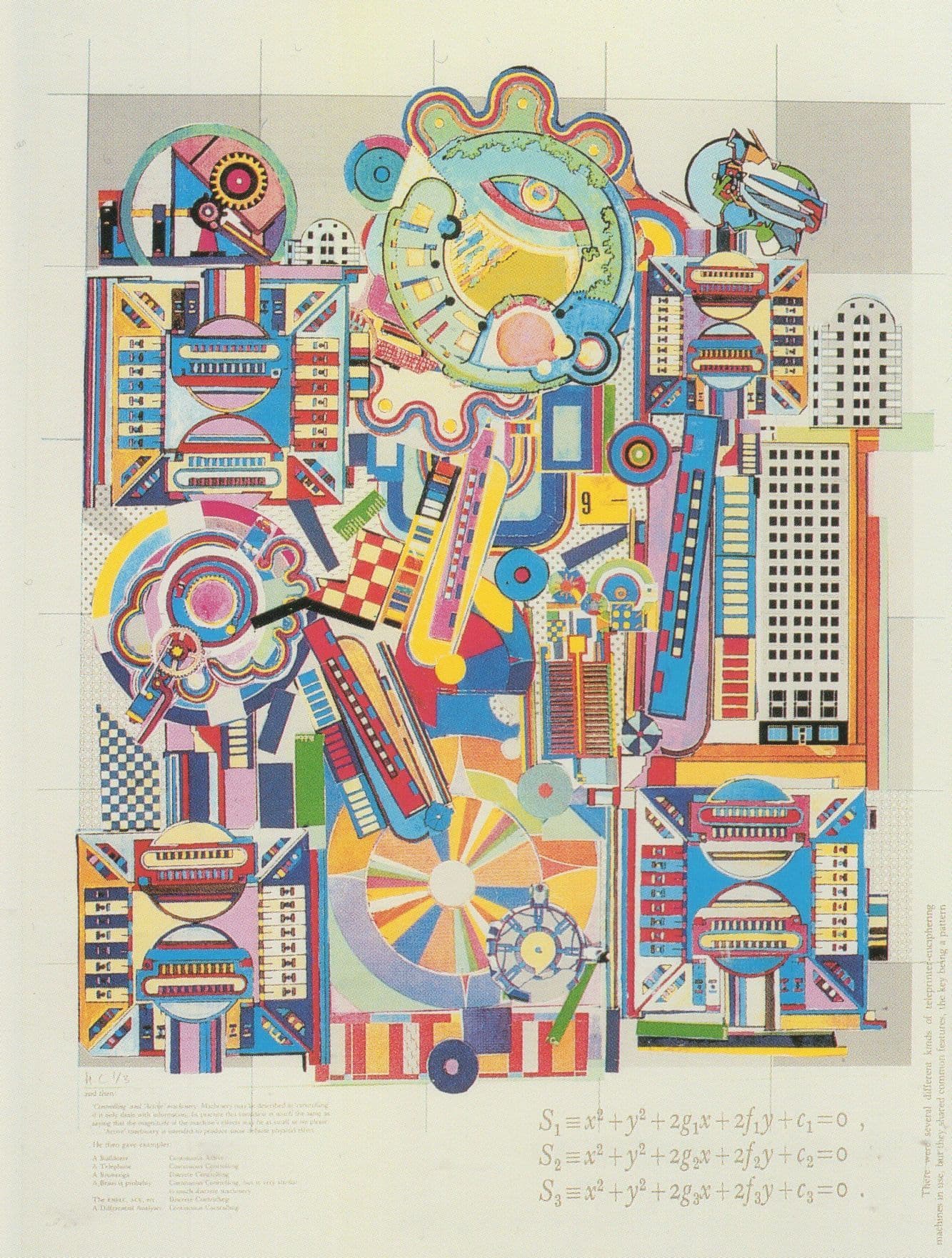 Sir Eduardo Paolozzi Image 6 From The Turning Suite Painting Postcard