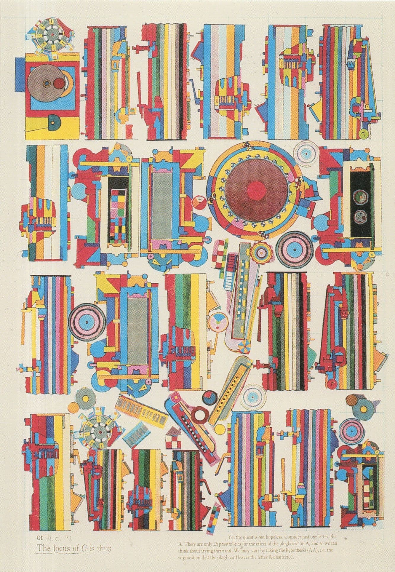 Sir Eduardo Paolozzi Image 8 From The Turning Suite Painting Postcard