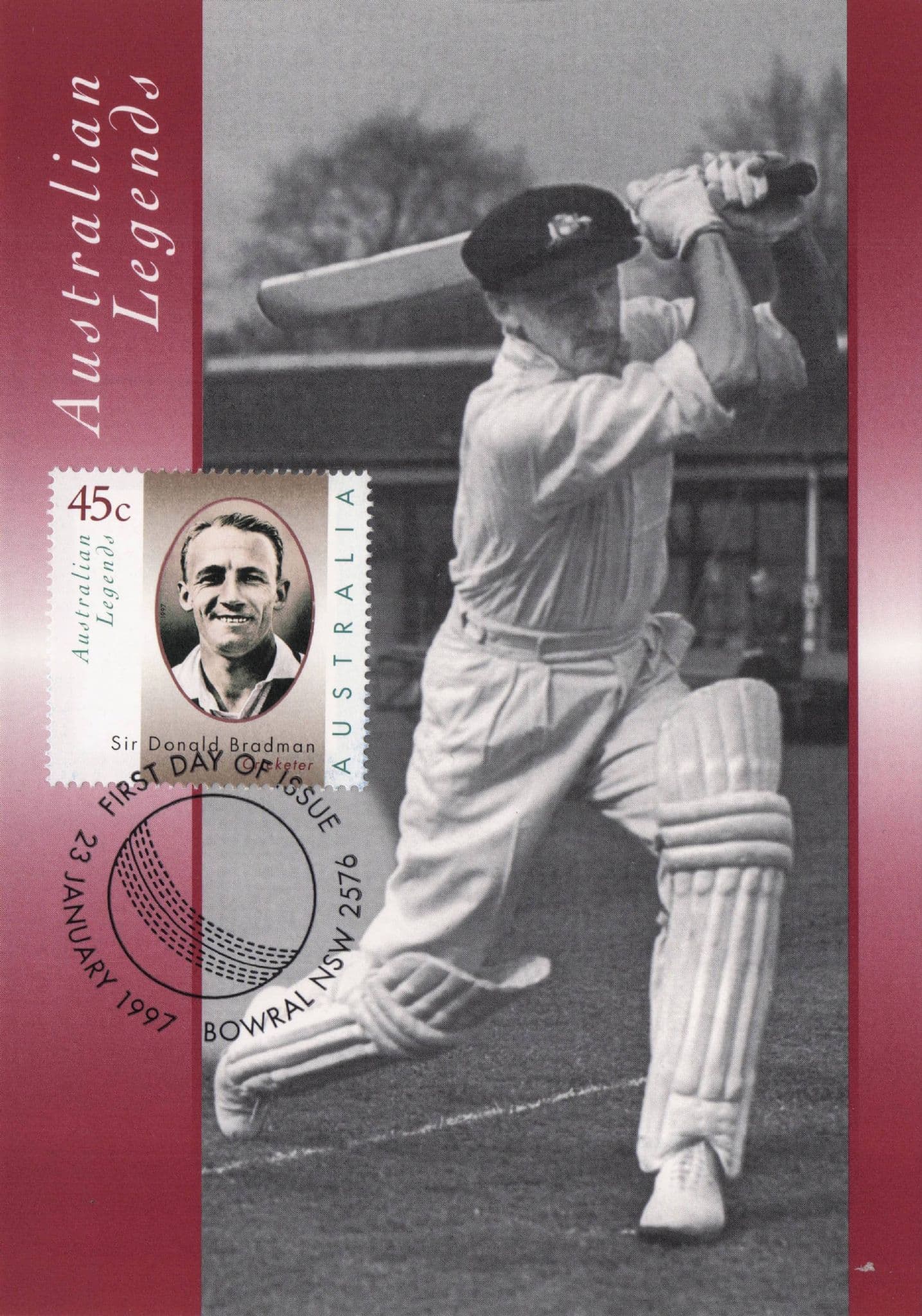 Sir John Olsen 1948 Cricket Tour Of England FDC Postcard