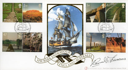 Sir Ranulph Fiennes HM Bark Endeavour Ship LTD TO 5 Hand Signed FDC