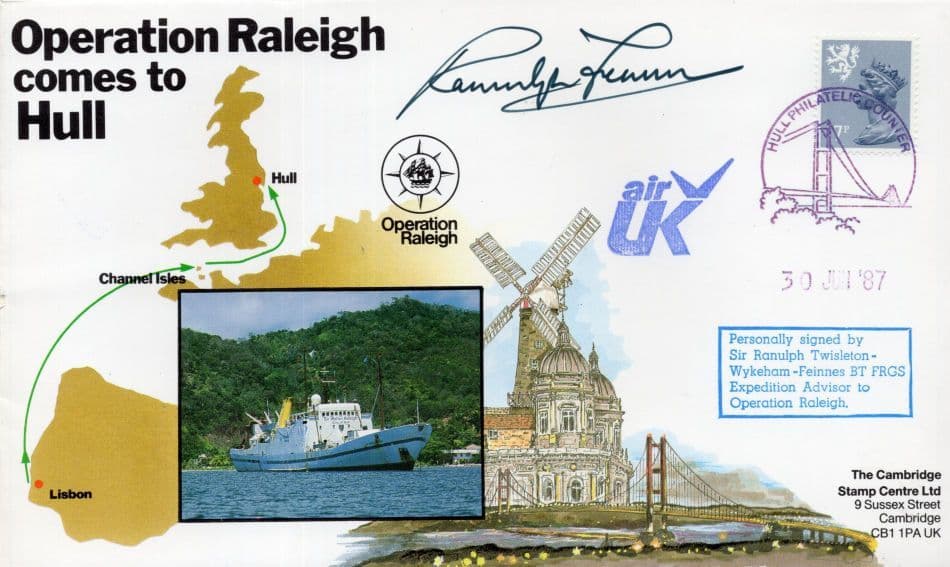 Sir Ranulph Twisleton Operation Rayleigh Hull Oxford Bayonet Hand Signed FDC
