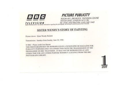 Sister Wendy Beckett Story Of Painting BBC TV Show Press Photo