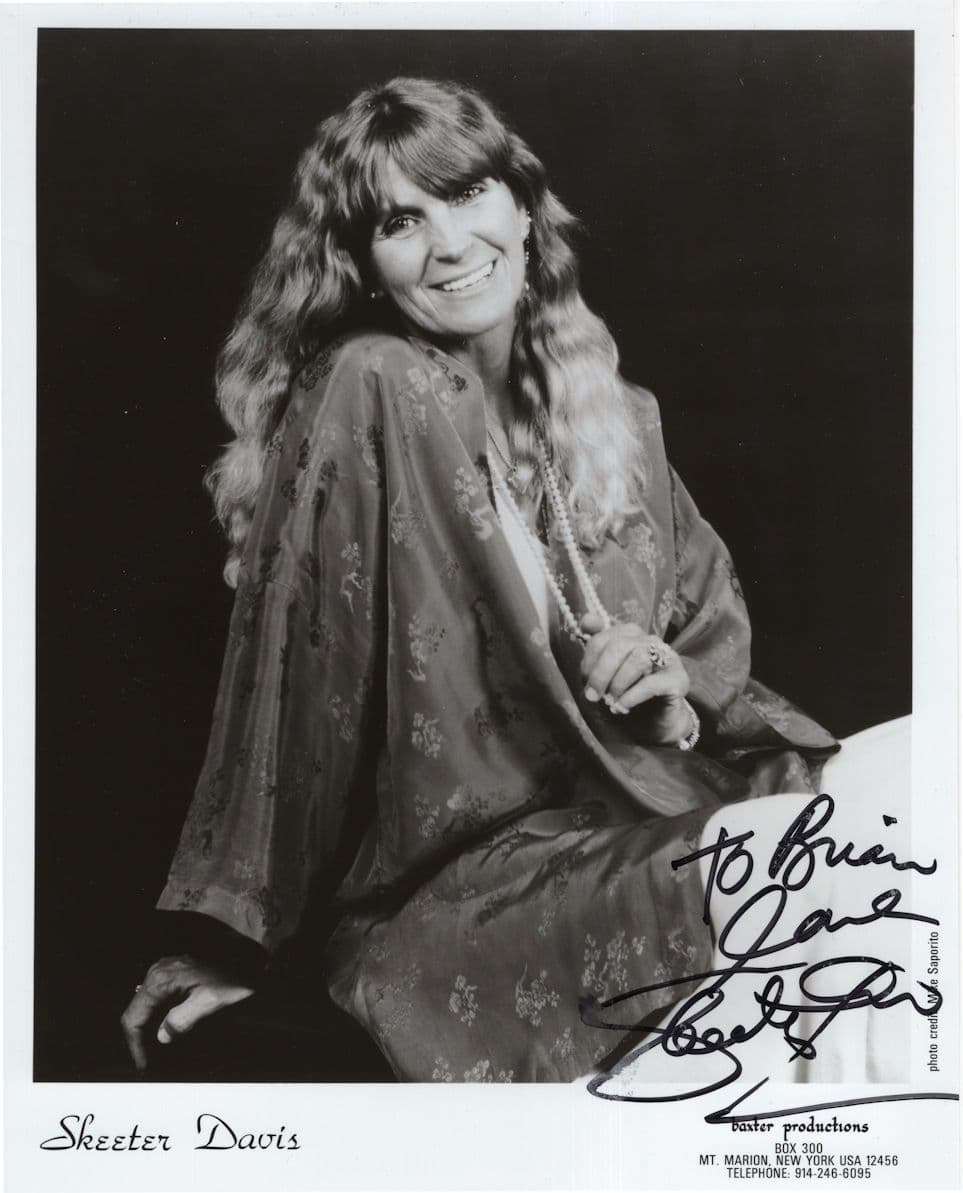Skeeter Davis Management Agency Giant 10x8 Hand Signed Photo