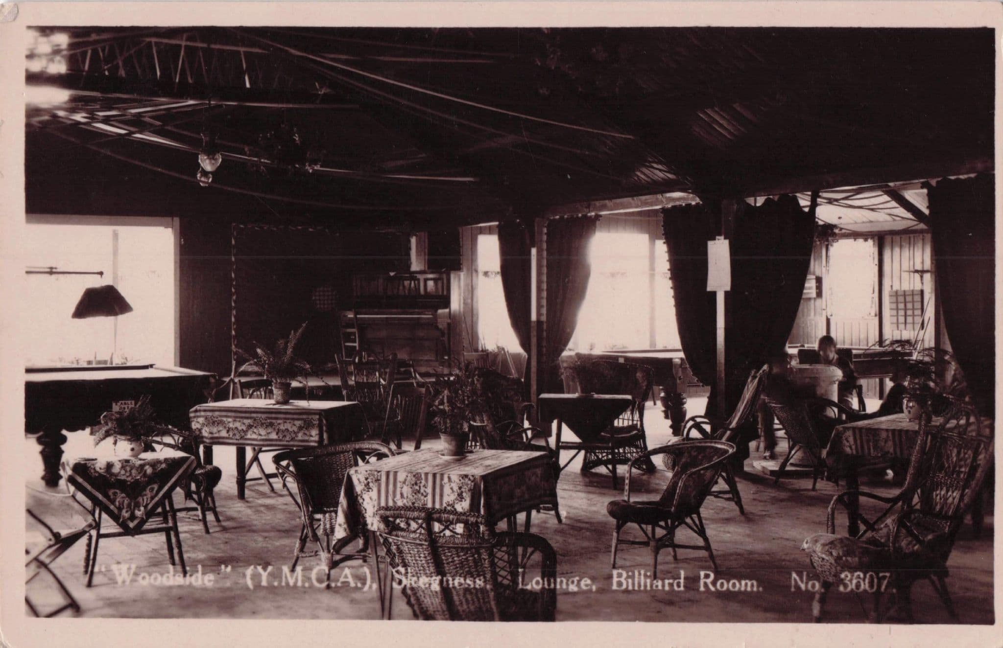 Skegness Woodside YMCA Billiard Snooker Room Old RPC Lincs Postcard