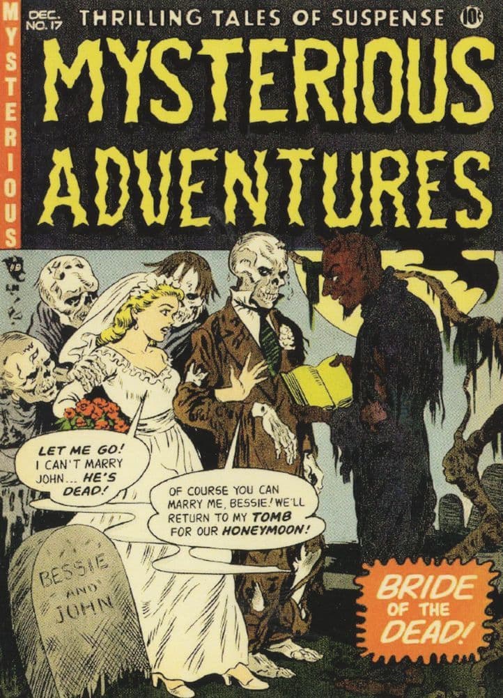 Skeleton Marriage Honeymoon In Tomb Mysterious Adventures Postcard
