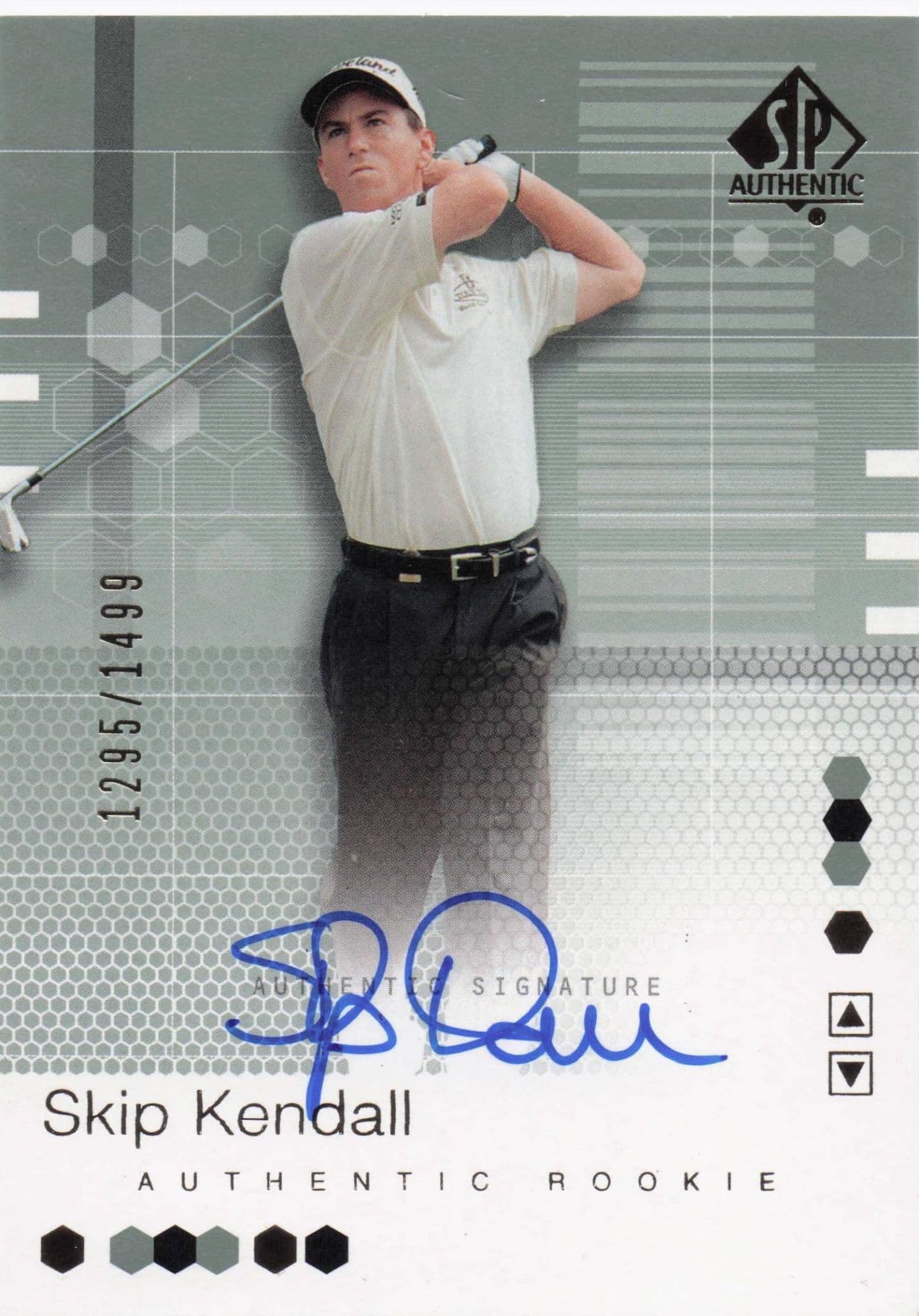 Skip Kendall Authentic Rookie 2002 Golf SP Hand Signed Autograph Card