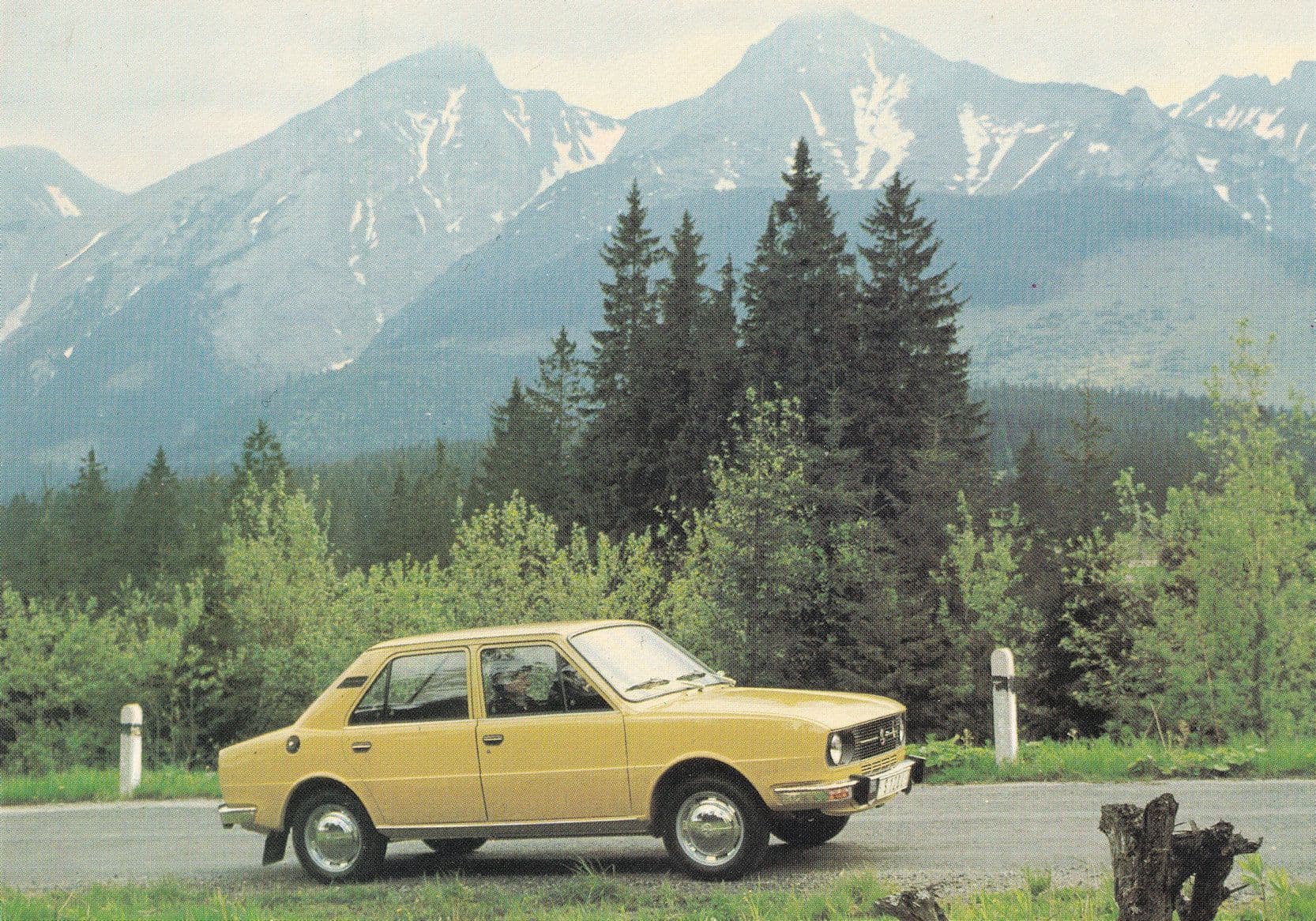 Skoda Rare Car Motokov Praha Czechoslovakia Postcard