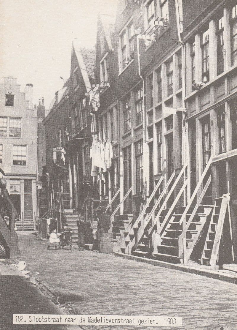 Slootstraat Naar De Madelieverstraat Gezien in 1903 Postcard