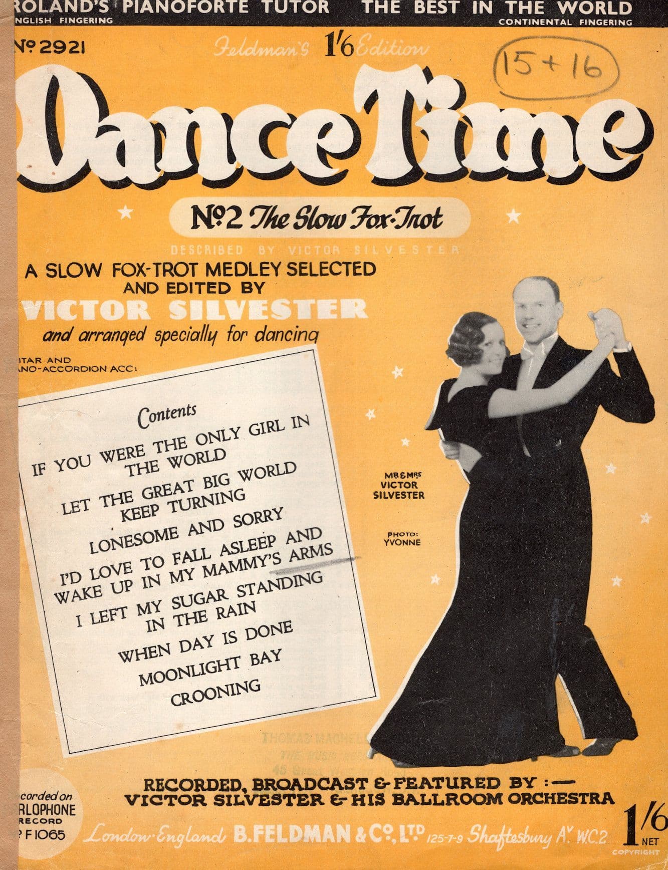 Slow Fox Trot 2 Victor Silvester Dance Time Ballroom Sheet Music