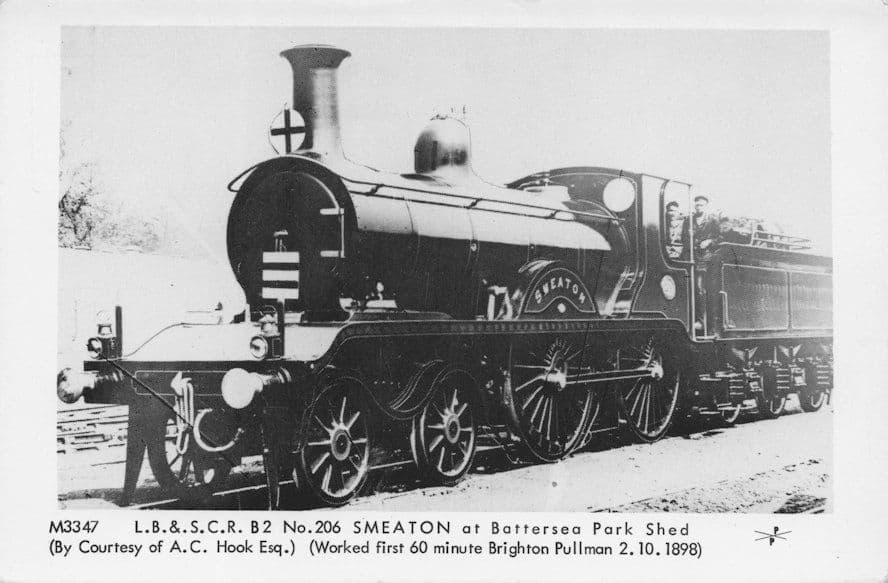 Smeaton 206 Old Train at Battersea Park Station Shed Pamlin Prints Railway RPC Postcard