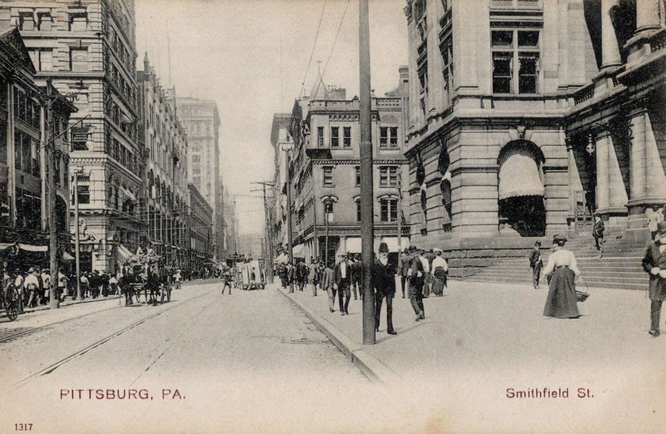 Smithfield Street Pittsburg USA Old PCH Series Postcard