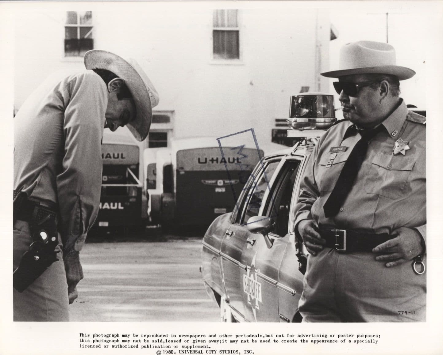 Smokey & The Bandit 2 Film Jackie Gleason Monochrome Press 10x8 Publicity Photo