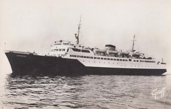SNCF Car Ferry Compiegne 1959 Real Photo Ship Postcard