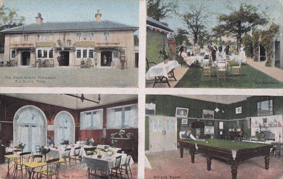 Snooker at The Good Intent Pub Horndean Hampshire Old Postcard