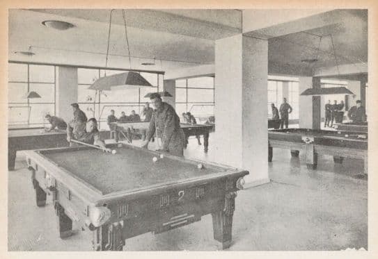 Snooker Billiards Table Room Alexander Jazz Military WW2 Club Rome Italian Postcard