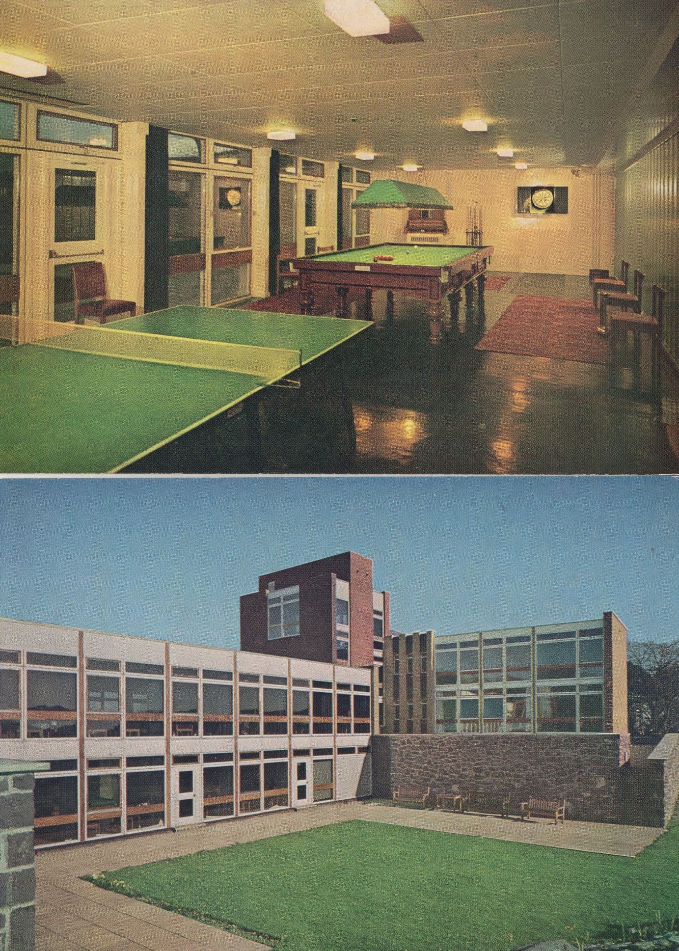 Snooker Table 2x University Enfield & Welshpool Published Postcard s