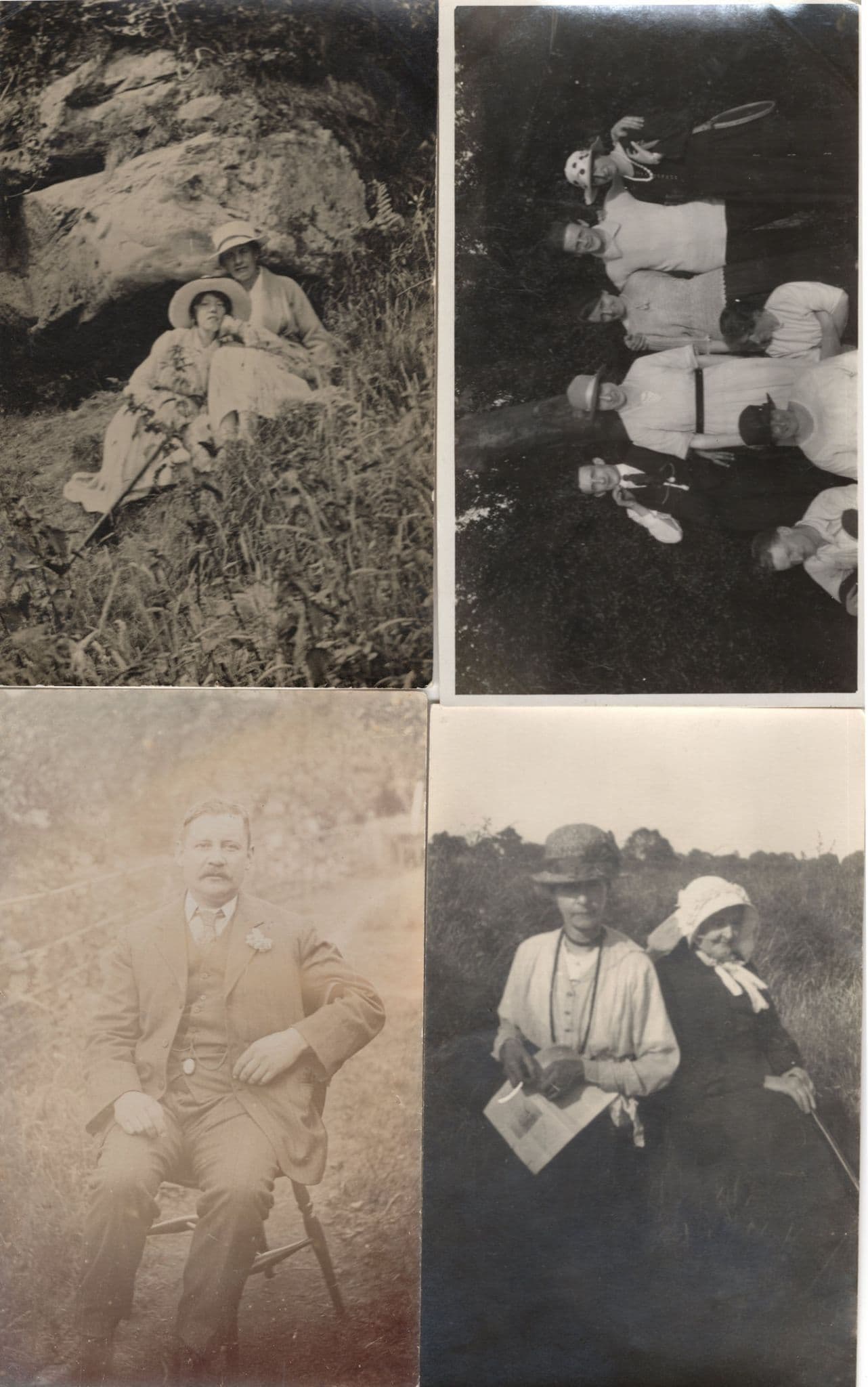 Snotty Snobby Country Bumpkins 4x Photo Postcard Old Bundle