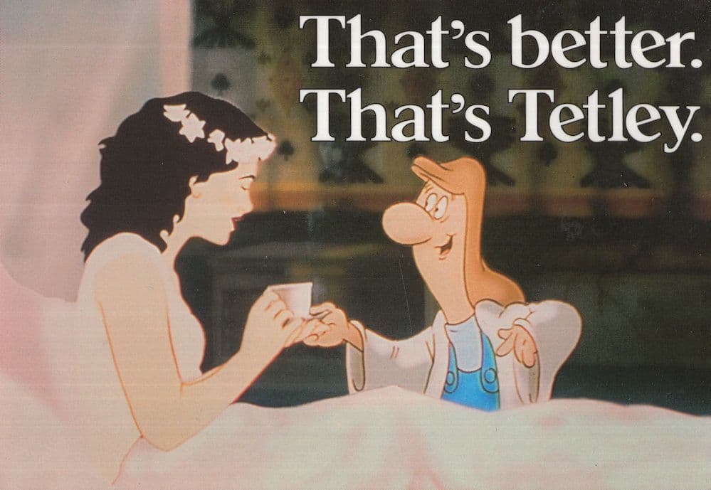 Snow White Thats Better Thats Tetleys Tea Advertising Postcard