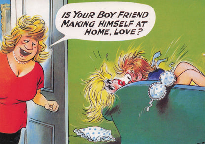 Sofa Surfing Caught Sex Making Love On Chair Bamforth Comic Postcard
