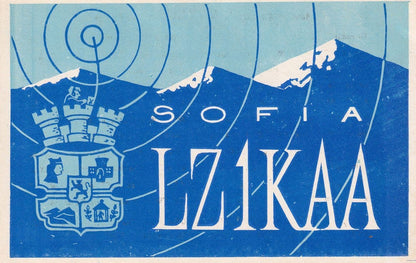 Sofia Bulgaria 1970s QSL LZIKAA Radio Station Vintage Rare Card