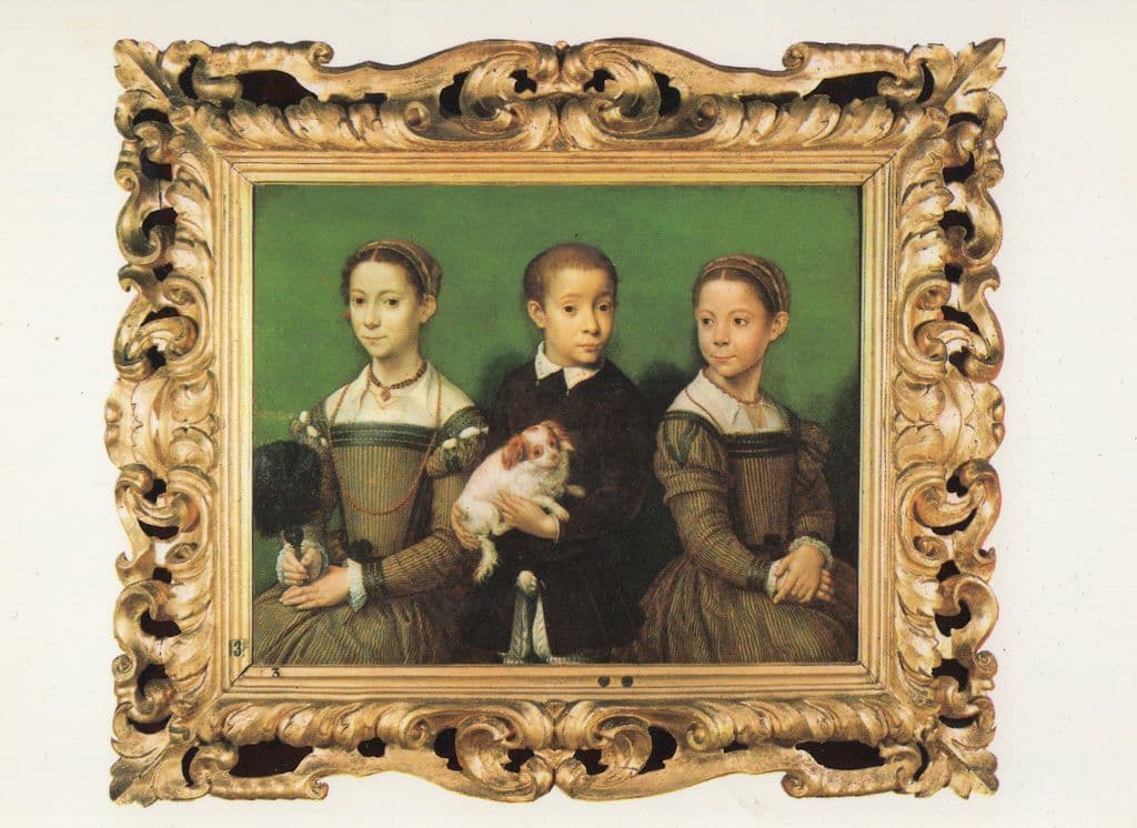 Sofonisba Anguisciola The Three Gaddi Children Painting Postcard
