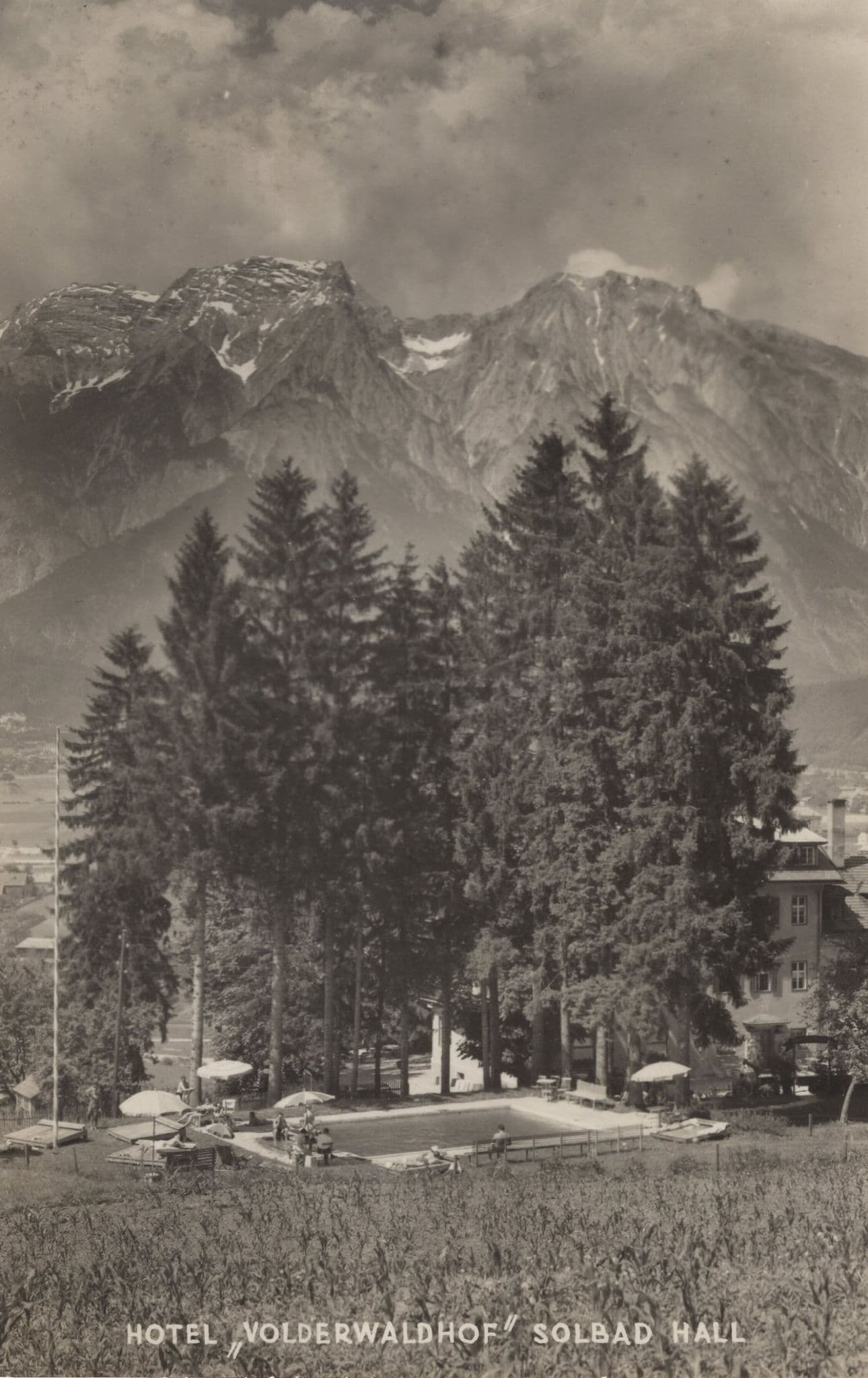 Solbad Hall Hotel Pension Volderwaldhof Austrian Old Postcard
