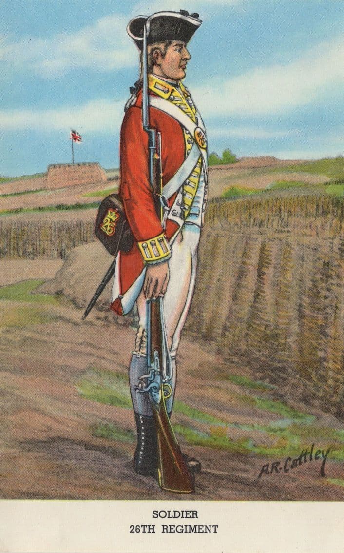 Soldier 26th Regiment Uniform Rare Museum Postcard