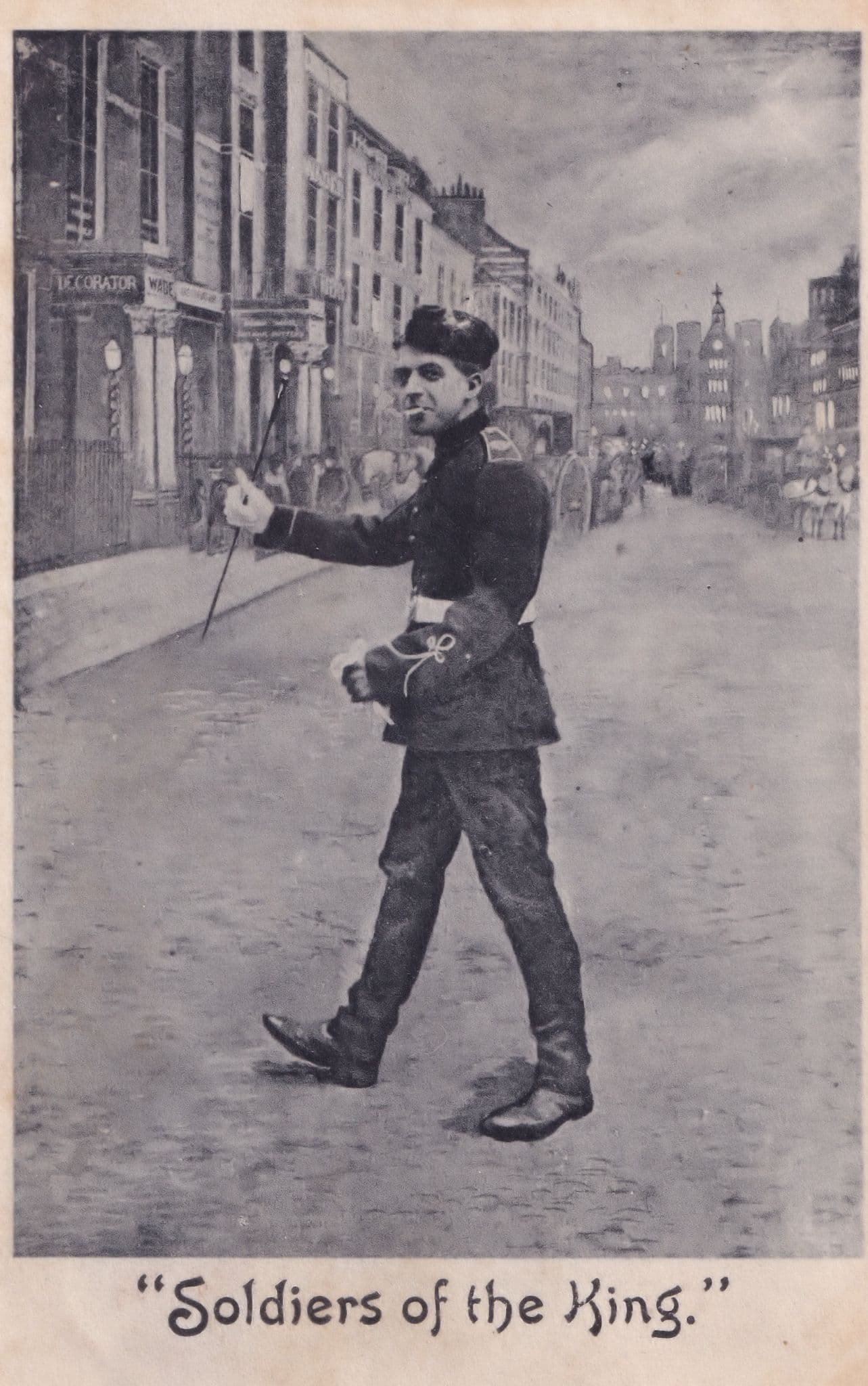 Soldiers Of The King War Golf Club Comic Military Postcard