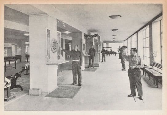 Soldiers Reading Room Library Alexander Jazz Military WW2 Club Rome Italian Postcard