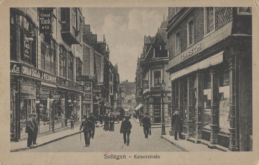 Solingen Kaiserstrasse Old German Postcard