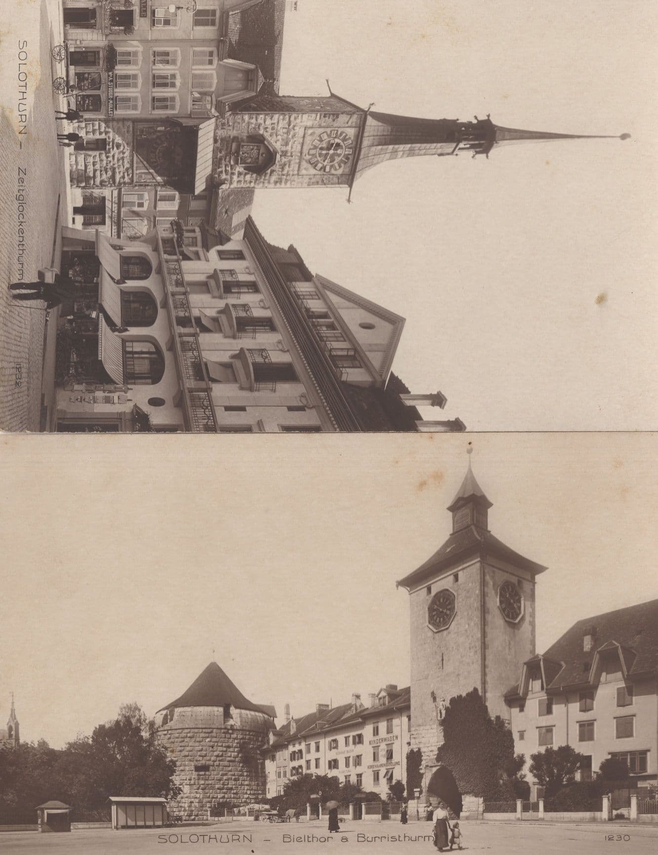 Solothurn Beithor Burristhurm 2x Switzerland Old Postcard s
