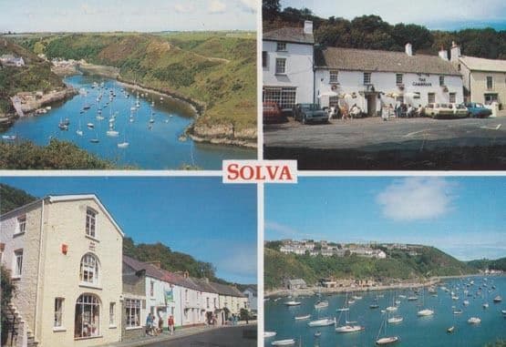 Solva The Cambrian Public House Pub Harbour Pembrokeshire Wales Postcard