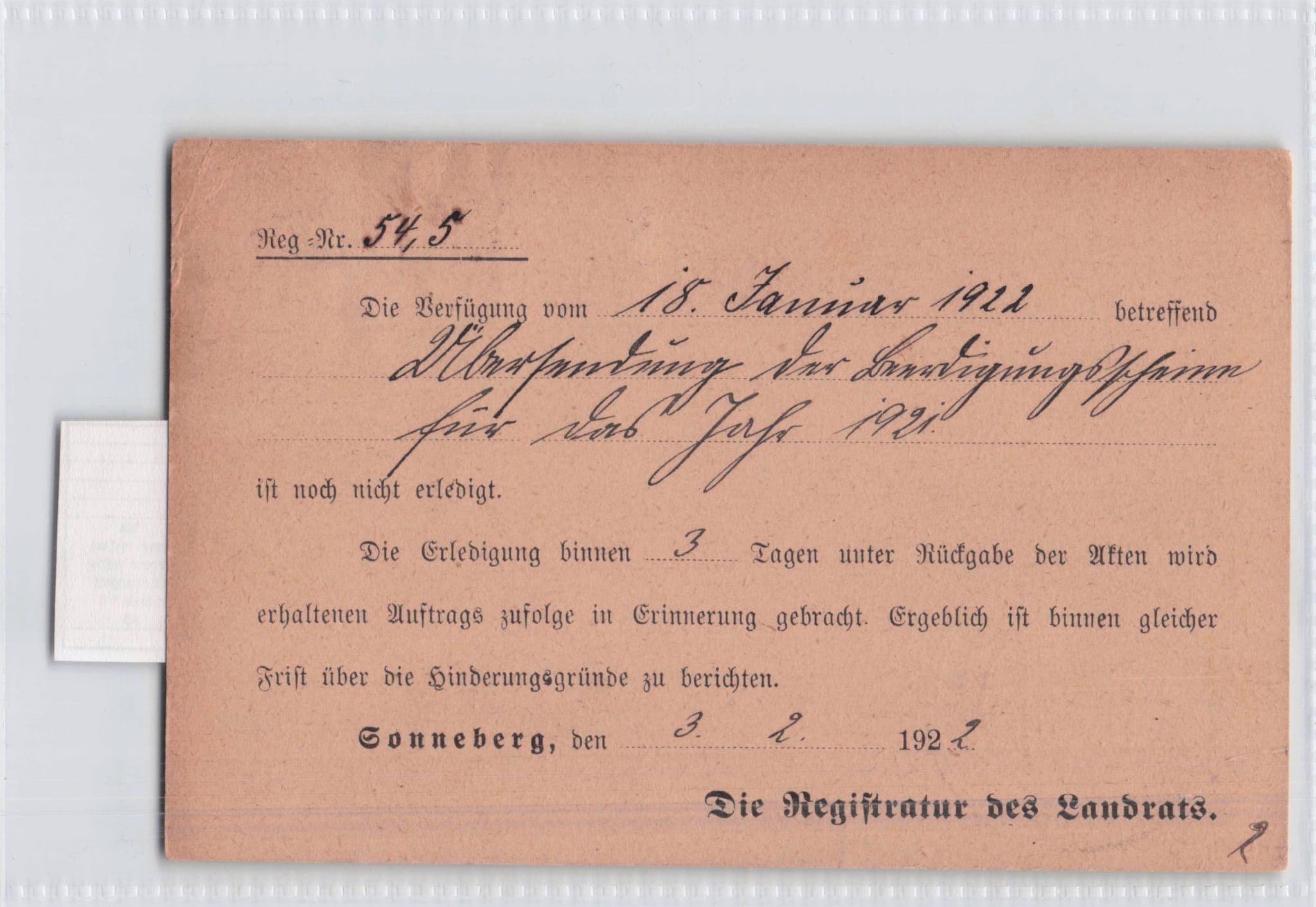 Sonneberg Land Advice Office Germany Antique Postcard