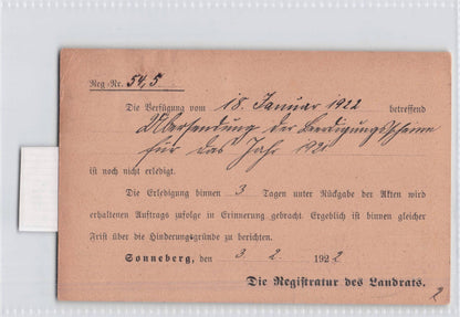 Sonneberg Land Advice Office Germany Antique Postcard
