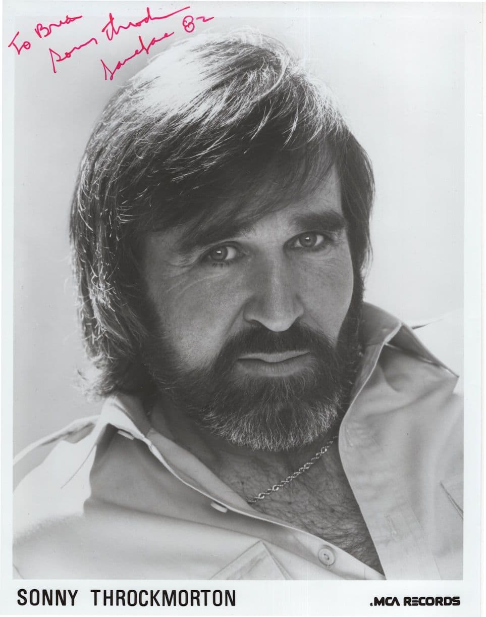 Sonny Throckmorton Large 10x8 MCA Records Early Hand Signed Photo