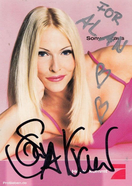 Sonya Kraus Talk Talk Talk Official Autograph Hand Signed Photo