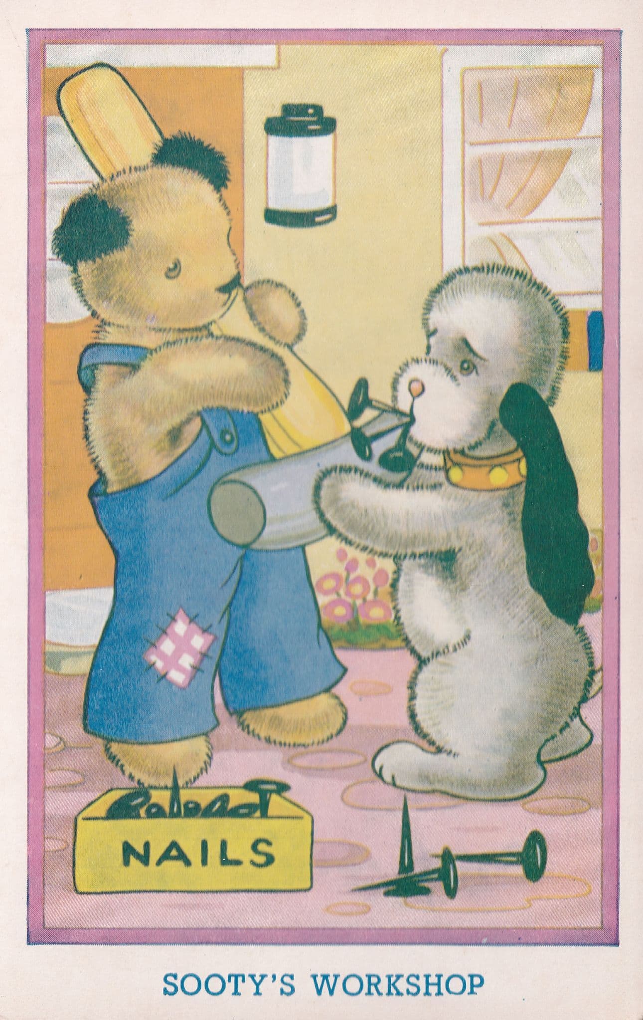 Sootys Workshop Sooty & Sweep Vintage Rare Postcard