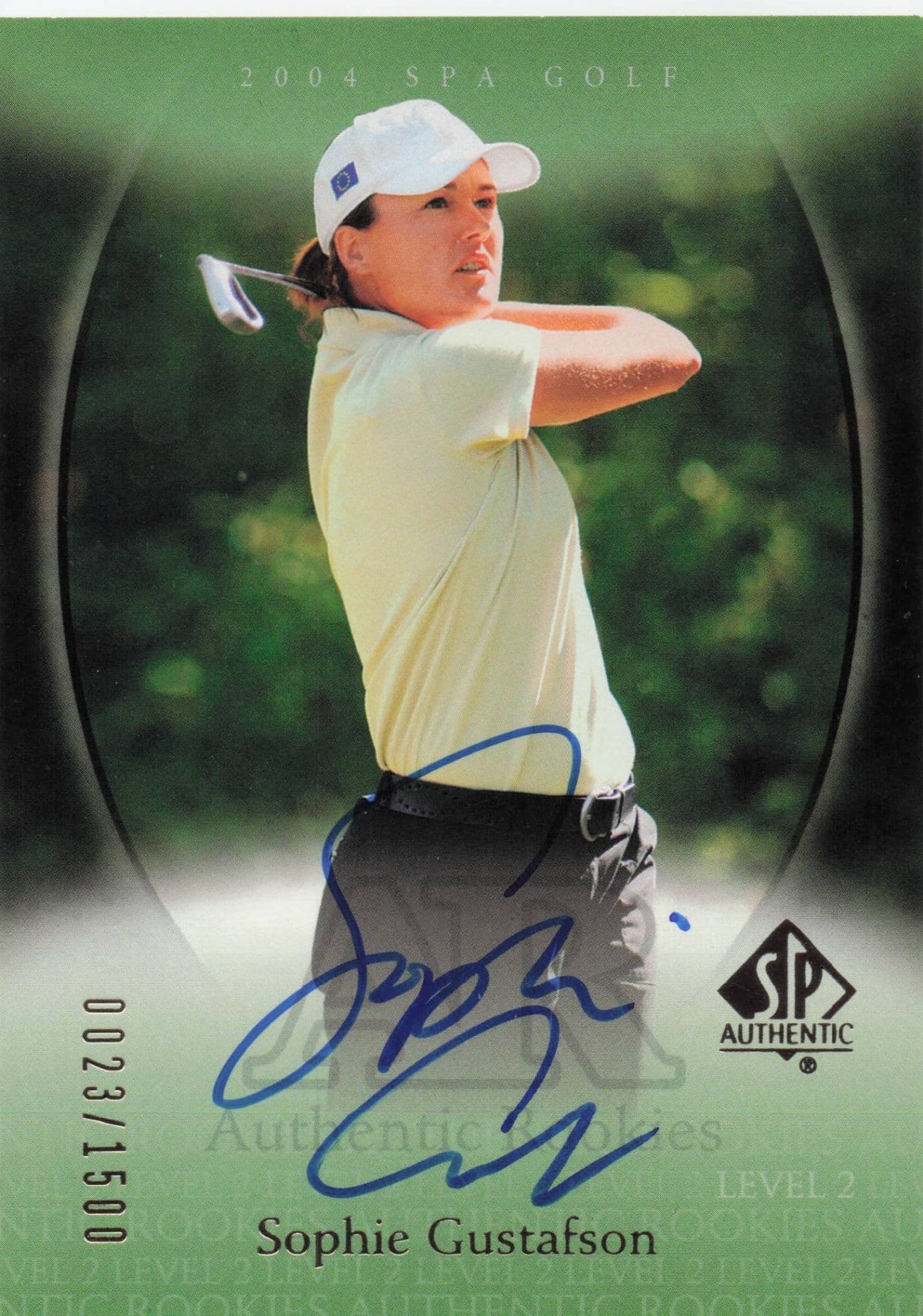 Sophie Gustafson Authentic Rookies 2004 Golf SP Hand Signed Autograph Card
